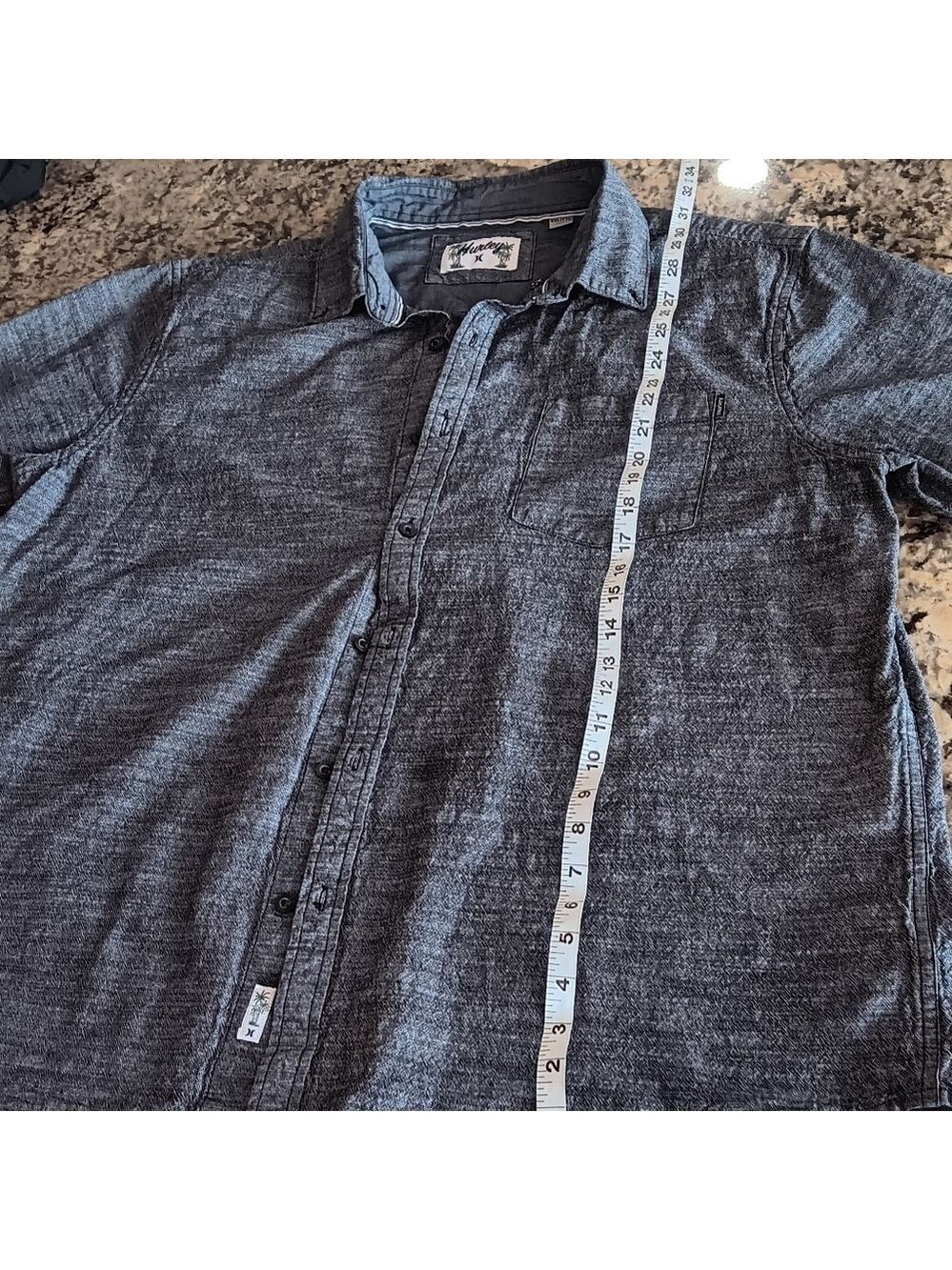 XXL Hurley Button Up Shirt Grey in Fair to Good Condition